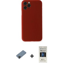 Cepte Toptan iPhone 11 Pro Yadigar Yansıma Serisi - Siyah 5d Hayalet Cam Ekran Koruyucu + Siyah Shine Kamera Lens Koruma Cam