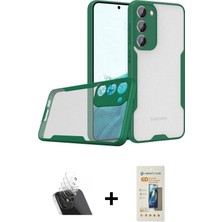 Cepte Toptan Galaxy S23 Plus Atlas Asil Serisi - Siyah 6d Mat Seramik Hayalet Nano Ekran Koruyucu + Şeffaf Kamera Lens Koruma Cam