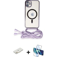 Cepte Toptan iPhone 11 Eksen Özel Seri - Siyah 3D Antistatik Seramik Nano Ekran Koruyucu + Turuncu Renkli Kamera Lens Koruma Cam