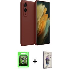 Cepte Toptan Galaxy S25 Edge Kozmos Yansıma Özel Seri - Siyah Bilvis 3D Cam Ekran Koruyucu + Gümüş Raze Metal Kamera Lens