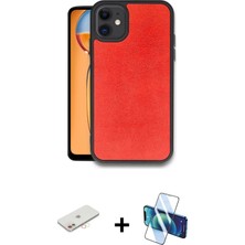 Cepte Toptan iPhone 11 Kıvılcım Işık Serisi - Siyah 3D Antistatik Cam Ekran Koruyucu + Yeşil Renkli Kamera Lens Koruma Cam