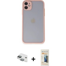 Cepte Toptan iPhone 11 Ahenk Çizgi Serisi - Siyah 6d Mat Seramik Hayalet Nano Ekran Koruyucu + Yeşil Pers Alüminyum Kamera Lens