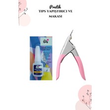 ERHCE Protez Tırnak Tips Makası & 10GR. Yapıştırıcı Set