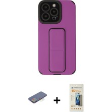 Cepte Toptan iPhone 13 Pro Max Çekirdek Yansıma - Siyah 6d Mat Seramik Hayalet Nano Ekran Koruyucu + Mavi Renkli Kamera Lens Koruma Cam