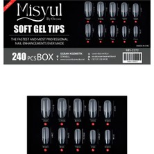 ERHCE Soft Jel Tips Protez Tırnak Tips Uzatma Yeni Nesil 240 Adet