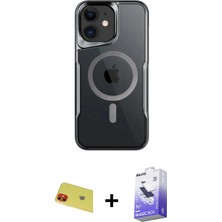 Cepte Toptan iPhone 11 Yadigar Klasik Özel Seri - Siyah Bilvis 5in1 5d Magic Hayalet Cam Ekran Koruyucu + Kırmızı Rainbow Kamera Lens Koruma Cam