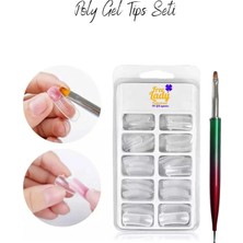 ERHCE Polygel Form Kalıp Tips 100’LÜ + Jel Uygulama Fırçası