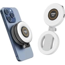 Magsafe LED Telefon Işığı Eklentisi Özçekim Halkası Işık Parlaklığı Ayarlanabilir