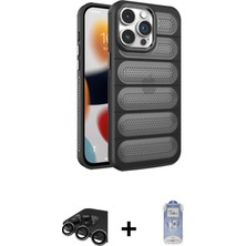 Cepte Toptan iPhone 15 Pro Yadigar Doku Özel Seri - Siyah Joko Magic 5d Cam + Titanyum Gri Raze Metal Kamera Lens