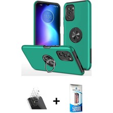 Cepte Toptan Poco F3 Odak Form Prime - Siyah 5d Eko Cam Ekran Koruyucu + Şeffaf Kamera Lens Koruma Cam