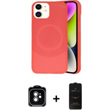 Cepte Toptan iPhone 11 Ufuk Serisi - Siyah 6d Antistatik Mat Seramik Hayalet Nano Ekran Koruyucu + Turuncu Pvd Metal Kamera Lens