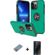 Cepte Toptan iPhone 13 Pro Max Odak Form Prime - Siyah 3D Antistatik Hayalet Cam Ekran Koruyucu + Gökkuşağı Shine Kamera Lens Koruma Cam