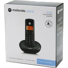 MiraLive Siyah Dijital Kablosuz - Telsiz Telefon Arayan No Görme 50 Hafıza 300M Alan E-201 (4887)