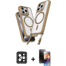 Cepte Toptan iPhone 15 Pro Max Atlas Doku Koleksiyonu - Siyah 3D Antistatik Mat Seramik Nano Ekran Koruyucu + Siyah Pvd Metal Kamera Lens