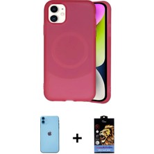 Cepte Toptan iPhone 11 Ufuk Serisi - Siyah Buffer Hayalet Cam Ekran Koruyucu + Mavi Neon Fosforlu Kamera Lens