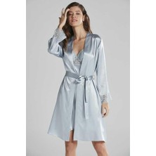 Pierre Cardin Sütyen Kaplı Sabahlık Gecelik Set 4285 Mist