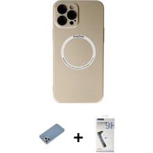 Cepte Toptan iPhone 12 Pro Zirve Klasik Prime - Şeffaf Uv Polymer Nano Ekran Koruyucu + Gümüş Shine Kamera Lens Koruma Cam