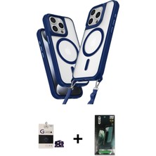 Cepte Toptan iPhone 14 Pro Max Atlas Doku Koleksiyonu - Siyah 360 Mat Full Body Arka Koruyucu + Derin Mor Bilvis Titan Kamera Lens