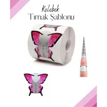 ERHCE Protez Tırnak Kelebek Şablon 250'LI