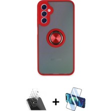 Cepte Toptan Galaxy A24 4g Yörünge Çizgi - Siyah 3D Antistatik Seramik Nano Ekran Koruyucu + Şeffaf Kamera Lens Koruma Cam