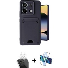 Cepte Toptan Redmi Note 13 Pro 5g Vadi Çizgi Prime - Siyah 3D Antistatik Seramik Nano Ekran Koruyucu + Şeffaf Kamera Lens Koruma Cam