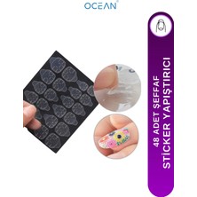 ERHCE Şeffaf Tırnak Yapıştırıcısı Sticker 48 Adet