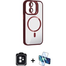 Cepte Toptan iPhone 11 Yadigar Asil Koleksiyonu - Siyah 3D Antistatik Cam Ekran Koruyucu + Siyah Pvd Metal Kamera Lens