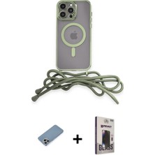 Cepte Toptan iPhone 12 Pro Max Eksen Özel Seri - Siyah Bilvis Hayalet Cam Ekran Koruyucu + Gökkuşağı Shine Kamera Lens Koruma Cam