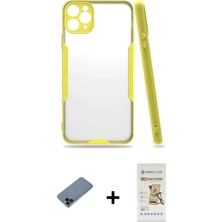 Cepte Toptan iPhone 11 Pro Atlas Asil Serisi - Siyah Mat Seramik Nano Ekran Koruyucu + Siyah Shine Kamera Lens Koruma Cam