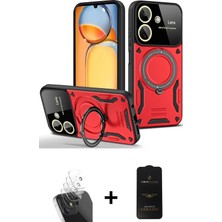 Cepte Toptan Redmi 13C Kıvılcım Modern Serisi - Siyah 6d Antistatik Mat Seramik Hayalet Nano Ekran Koruyucu + Şeffaf Kamera Lens Koruma Cam