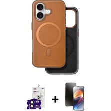 Cepte Toptan iPhone 16 Pusula Işık Koleksiyonu - Siyah 3D Antistatik Mat Seramik Nano Ekran Koruyucu + Siyah Bilvis Titan Kamera Lens