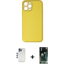 Cepte Toptan iPhone 12 Pro Max Yadigar Klasik - Şeffaf 360 Full Body Arka Koruyucu + Lacivert Shine Kamera Lens