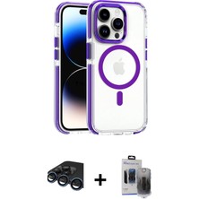 Cepte Toptan iPhone 15 Pro Max Kozmos Doku Koleksiyonu - Siyah Vanessa Magic Hayalet Cam + Lacivert Raze Metal Kamera Lens