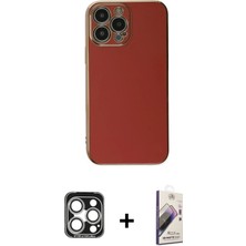 Cepte Toptan iPhone 15 Pro Max Yankı Serisi - Siyah Bilvis 3D Mat Cam Ekran Koruyucu + Gümüş Pvd Metal Kamera Lens