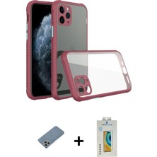 Cepte Toptan iPhone 11 Pro Nova Asil Özel Seri - Siyah Polymer Nano Ekran Koruyucu + Gümüş Shine Kamera Lens Koruma Cam
