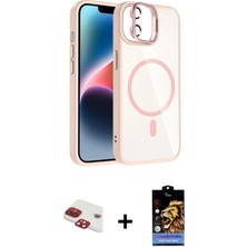 Cepte Toptan iPhone 11 Yadigar Asil Koleksiyonu - Siyah Buffer Hayalet Cam Ekran Koruyucu + Kırmızı Pers Alüminyum Kamera Lens