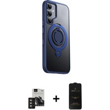 Cepte Toptan Galaxy S24 Zirve Çizgi Prime - Siyah 6d Antistatik Mat Seramik Hayalet Nano Ekran Koruyucu + Titan Gri Pvd Metal Kamera Lens