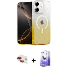 Cepte Toptan iPhone 11 Eksen Minimal Özel Seri - Siyah Bilvis 5in1 5d Magic Hayalet Cam Ekran Koruyucu + Kırmızı Pers Alüminyum Kamera Lens