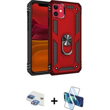 Cepte Toptan iPhone 11 Ahenk Klasik Koleksiyonu - Siyah 3D Antistatik Seramik Nano Ekran Koruyucu + Gökkuşağı Pers Alüminyum Kamera Lens