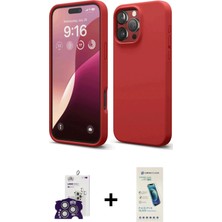 Cepte Toptan iPhone 16 Pro Max Ahenk Serisi - Şeffaf Pasifik Cam Ekran Koruyucu + Gümüş Bilvis Titan Kamera Lens