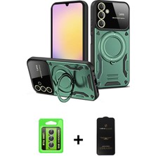Cepte Toptan Galaxy A15 4g Kıvılcım Modern Serisi - Siyah 6d Antistatik Mat Seramik Hayalet Nano Ekran Koruyucu + Gümüş Raze Metal Kamera Lens
