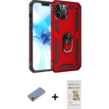 Cepte Toptan iPhone 12 Pro Max Ahenk Klasik Koleksiyonu - Siyah Mat Seramik Nano Ekran Koruyucu + Pembe Shine Kamera Lens Koruma Cam