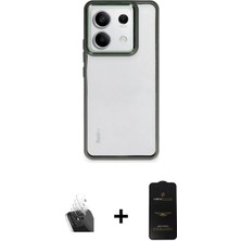 Cepte Toptan Redmi Note 13 4g Nova Işık Serisi - Siyah 6d Antistatik Mat Seramik Hayalet Nano Ekran Koruyucu + Şeffaf Kamera Lens Koruma Cam