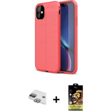 Cepte Toptan iPhone 11 Doruk Klasik Özel Seri - Siyah Buffer Cam Ekran Koruyucu + Yeşil Pers Alüminyum Kamera Lens