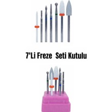 ERHCE Protez Tırnak Seramik - Taş Freze Uç Seti 7'li - (2.4mm)