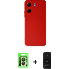 Cepte Toptan Redmi 13C Ahenk Serisi - Siyah 6d Antistatik Mat Seramik Hayalet Nano Ekran Koruyucu + Siyah Raze Metal Kamera Lens