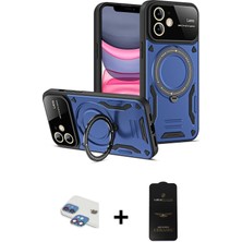 Cepte Toptan iPhone 11 Kıvılcım Modern Serisi - Siyah 6d Antistatik Mat Seramik Hayalet Nano Ekran Koruyucu + Gökkuşağı Pers Alüminyum Kamera Lens