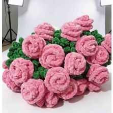 El Yapımı Anneye,Sevgiliye, Arkadaşa Hediyelik El örgüsü Buket Şal Battaniye Yenidoğan Hediyelik, Anneler Günü, Özel Gün Hediyelik Solmayan Gül Buketi( Kraft kağıda sarılıp gönderilir not eklenebilir)