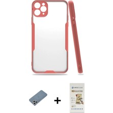 Cepte Toptan iPhone 11 Pro Atlas Asil Serisi - Siyah Mat Seramik Nano Ekran Koruyucu + Gümüş Shine Kamera Lens Koruma Cam