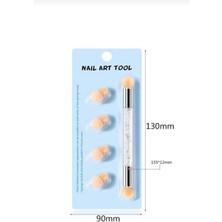 ERHCE Kalıcı Oje Süsleme Ombre Sünger Fırça Seti